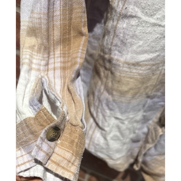 Passport Womens Plaid Long Slv Collared Button Down Shirt W/ Pockets 100% Cotton - Picture 4 of 6